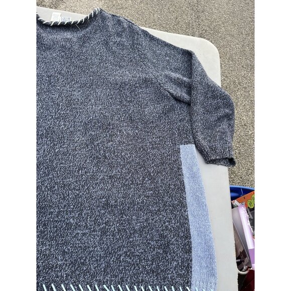 Main Street Blues Vintage 90s Christmas Holiday Knit Zip Cardigan Sweater 3X - Picture 13 of 14